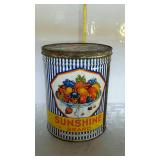 Advertisement tin - Sunshine Brand, cherries