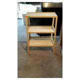 3-shelf stand - metal framed with graduated size