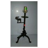 Table lamp base with moose emblem no shade
