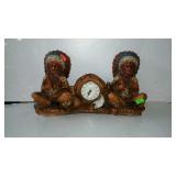 Lanshire mantle clock,  native American design