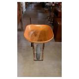 Orange wheel barrow