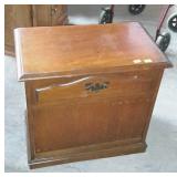 Record cabinet with three divided interior