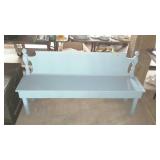 Bench - chalk painted made from bed headboard -