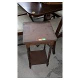 Single drawer stand with under shelf, and turned