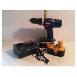 Ryobi cordless 18v drill with 2 batteries and the
