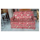 Emerald Craft Living Room Loveseat, red with rose