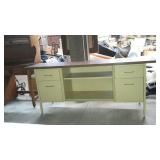 Office credenza, metal base with the wood like
