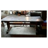 Tavern Table, this thick board top table has the