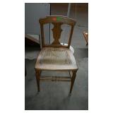 Side Chair, early nice wooden framed with cane