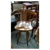 One pine counter swivel seat stool with the