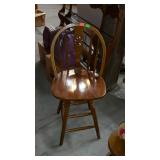 Home counter stool, pine with swivel seat and