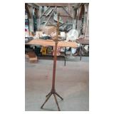 Wooden coat rack, having 3 hat and 3 coat pegs,