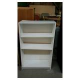 White laminated book case unit with two