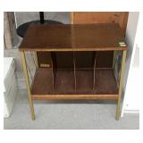 Record cabinet side table - laminated with metal