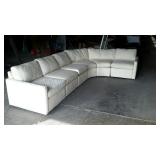 White sectional sofa, made by Bernhardt, does