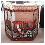Christmas decor fireplace screen, 48 x 33