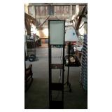 Modern floor lamp with shade and three