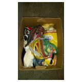 Sewing supplies box lot - mostly zippers & small