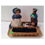Misc - 7 pounds of blue marbles, cloth bunnies,