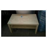 Coffee table with under shelf, light finish, 36 x