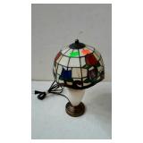 Home decor design lamp, with Slag glass shade,