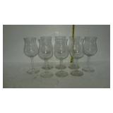 Set of eight stemware goblets