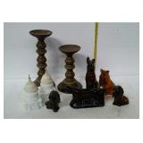 Misc - Avon figural bottles, and pair of pillar