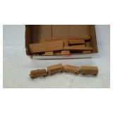 Toy train with tracks