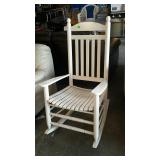 Very nice white porch rocker.