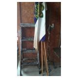 Group lot, includes a wooden step ladder, Girl