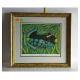 Fish print, signed and numbered print of tropical