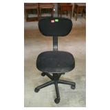 Task chair, black fabric seat and back
