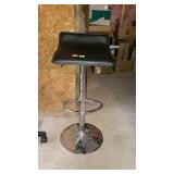 Table, counter or bar stool, chrome and vinyl