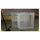 Two poly baby or pet gates, 26" tall and