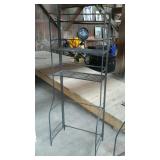 Metal over toilet, bathroom folding rack.
