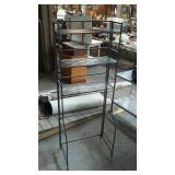 Metal over toilet, bathroom folding rack.