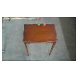 Small mahogany stand. Ready for paint, has finish