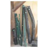 Group of lightweight steel posts and couple