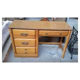 Wooden knee hole desk, measures 48 inches long,