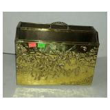 Brass decor magazine rack, double big 