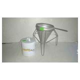 Cat treats tin and a cone sifter
