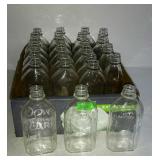 Group of 25 clear glass SaniGlass 100mm bottles