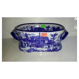 Ironstone soup terrain type severing dish double