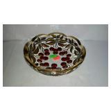 Goofus Glass Serving Bowl, with the Cherry and