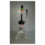 Juicer, real nice counter top hand crank operated