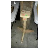 One Pine table pedestal, new in natural finish