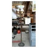 4-Bulb floor lamp with glass shades - 64" tall