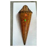 Home decor bamboo wall pocket - 12 x 35 x 7