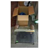 Group lot, to include speaker stand, padded cat