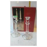 Lead Crystal candlesticks, with box. Made in